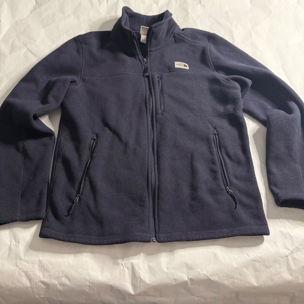 The North‎ Face Mens Gordon Lyon Fleece Jacket Full Zip Navy Blue Outdoor L